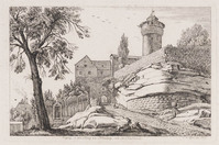 KG 01658
<br/>
Gezicht op de Burcht van Nürnberg
<br/>
<em>Klein, Johann Adam (1792-1875)</em>